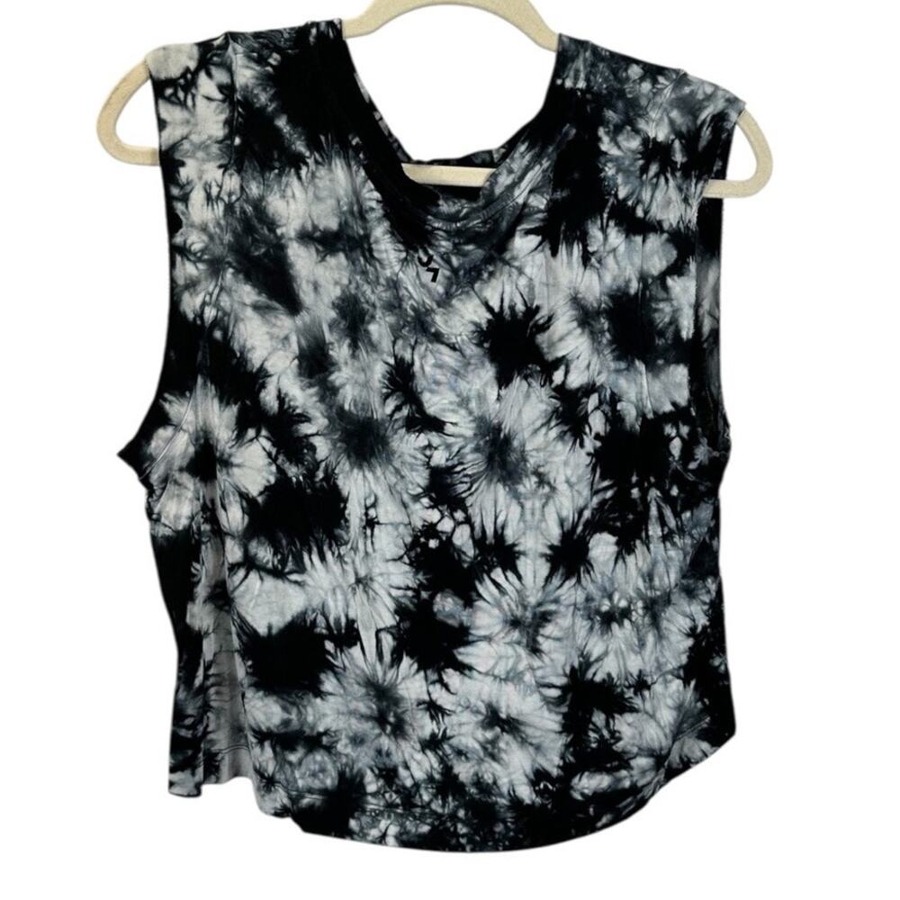 JoyLab Black and Gray Tie-Dye Sleeveless Shirt Size XL